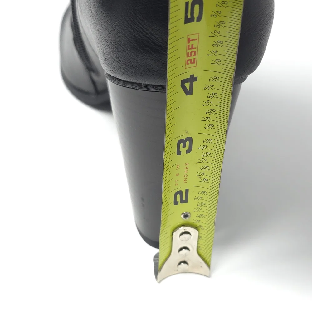 Style & Co. Boots Addyy Leather Tall Knee-High Black 9 Medium - Picture 12 of 13